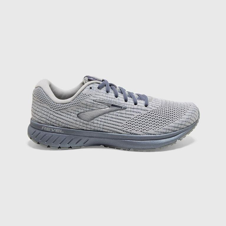 Tenis Brooks Revel 3 - Zapatillas Para Correr En Asfalto Hombre - Gris (EWTL-76349)